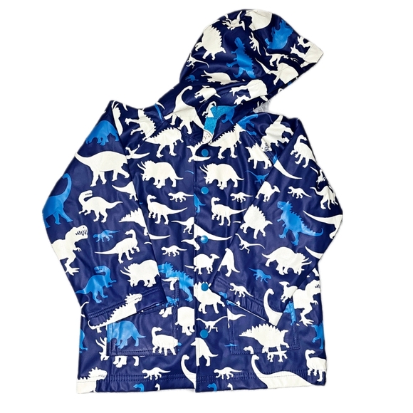 *NWOT* Hatley Boys Real Dinosaurs Color-Changing Button Up Raincoat - Picture 5 of 13